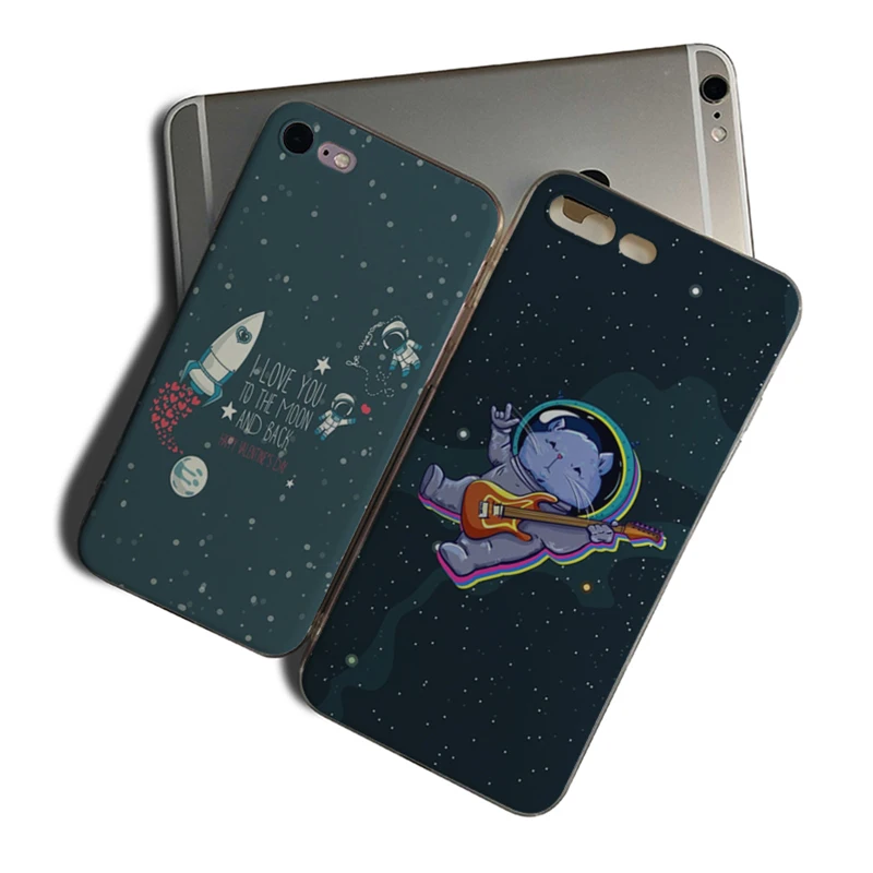 

IMIDO Airship Astronaut Funny Unique Mobile phone shell For Iphone 5 5S SE 6 6S 6PLUS 6SPLUS 7 8 7PLUS 8PLUS X XS XR XSMAX
