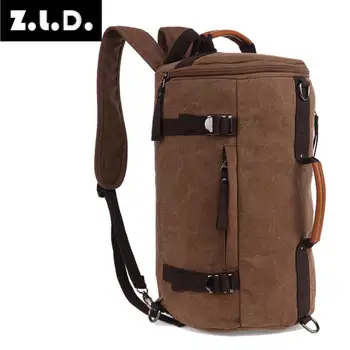 

Z.L.D. drum bag male and female canvas computer backpack bag travel bag large-capacity large-scale weekend package Men Bags