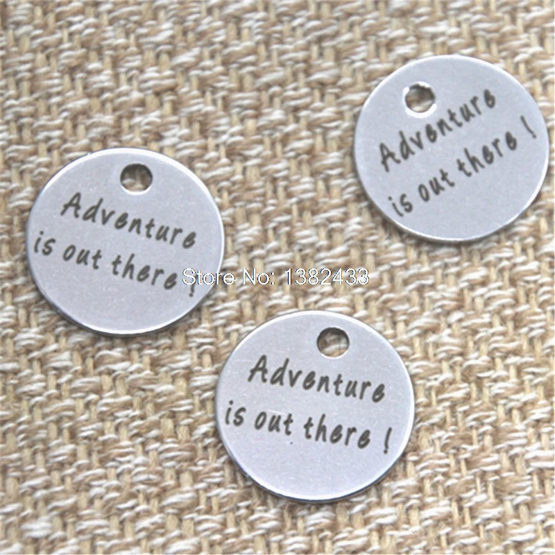 

10 шт Приключения там Очаровательная в серебряных тонах сообщение очарование кулон 20 мм