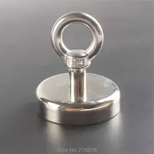 1pcs 110kg Pulling Mounting D60mm powerful fishing neodymium Magnet Pot with ring fishing gear, deap sea salvage equipments
