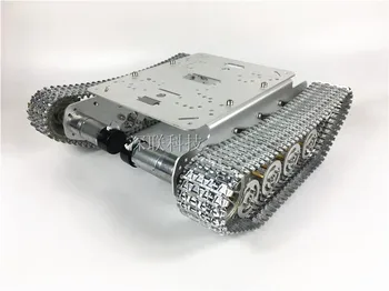 

TS100 Metal Shock Absorber Tank Car Chassis Robot Smart car Unassemble Kits