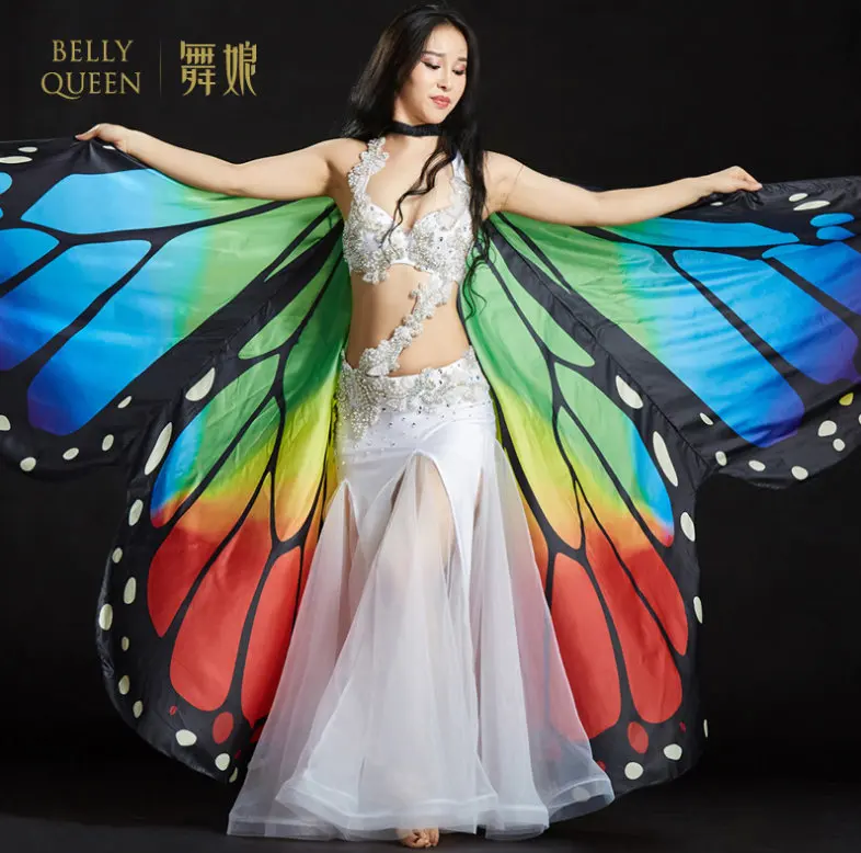 Крылья для взрослых, цветные крылья бабочки, крылья для танца живота, крылья isis, разрезные крылья(без палочек