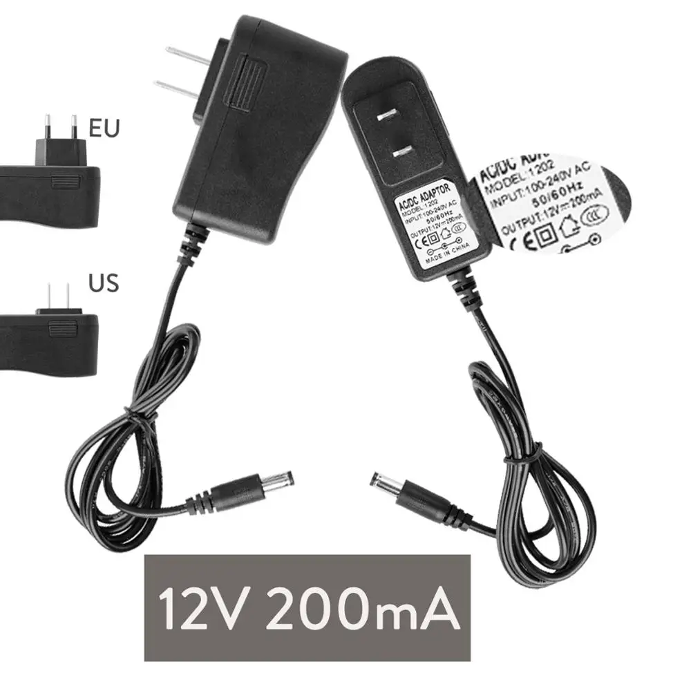 DC 12V 3V 6V 19V 20V 1A 200mA 300mA 500mA 600mA US EU Plug адаптер питания трансформатор для светодиодной ленты светильник Вход 100-240V - Цвет: 12V 200mA