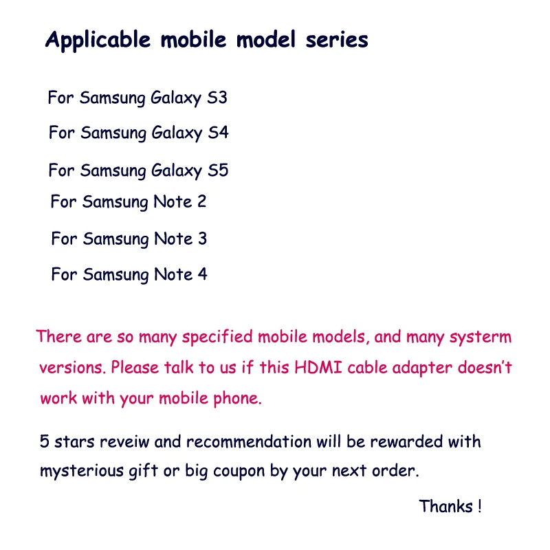 1080P MHL Android мобильный телефон HDMI кабель micro USB к HDTV адаптер AV провод для Samsung Galaxy S 3 4 5