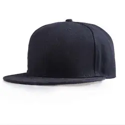 2017 Мода Мужская Обычная Snapback Шляпы Хип-Хоп Регулируемые Бейсболки Черный Высокое Качество