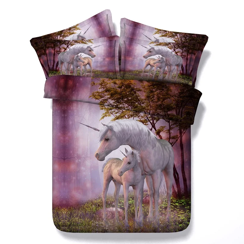 Horse Bedding set 3D design Queen size bed sheet duvet cover bedspread linen bedclothes bedset California King full twin 4PCS | Дом и сад