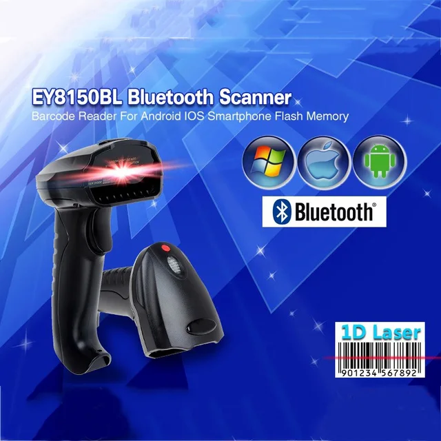 Best Offers EY8150BL High Speed Portable 1D Laser USB 2.0 Wired & Bluetooth Wireless 1D Barcode Reader Scanner For Windows 10 Mac OS-X Phone Best Offers EY8150BL High Speed Portable 1D Laser USB 2.0 Wired & Bluetooth Wireless 1D Barcode Reader Scanner For Windows 10 Mac OS-X Phone