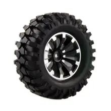 Pneus de carro super macio, 4 unidades, 1/10 1.9, fora da estrada, rock crawler 96mm, pneu de borracha, aro hex 12mm para tamiya cc01 d90 601b
