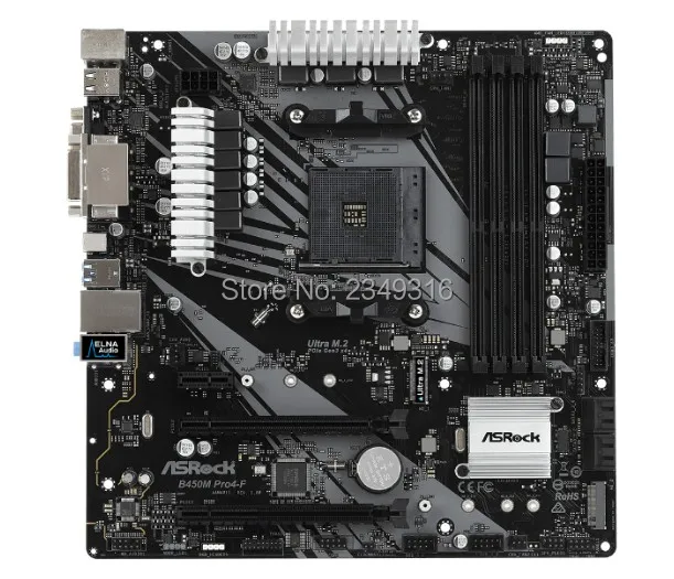 Новинка для ASRock B450M Pro4-F оригинальная материнская плата для ноутбука B450 гнездо AM4 DDR4 SATA3 USB3.0 M.2