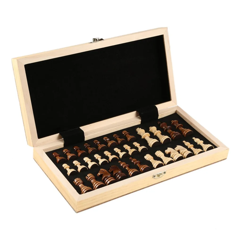 

Wooden Chess Set Folding Chessboard With Magnetic Chess Board Size Children Gift Tournament Chess Board Game 2018