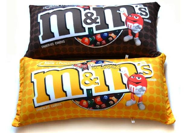 Free Shipping M Chocolate Candy Shape Polystyrene Microbead Free Shipping M Chocolate Candy Shape Polystyrene Microbead Pillows Yellow Brown Lovely Cute Cushion