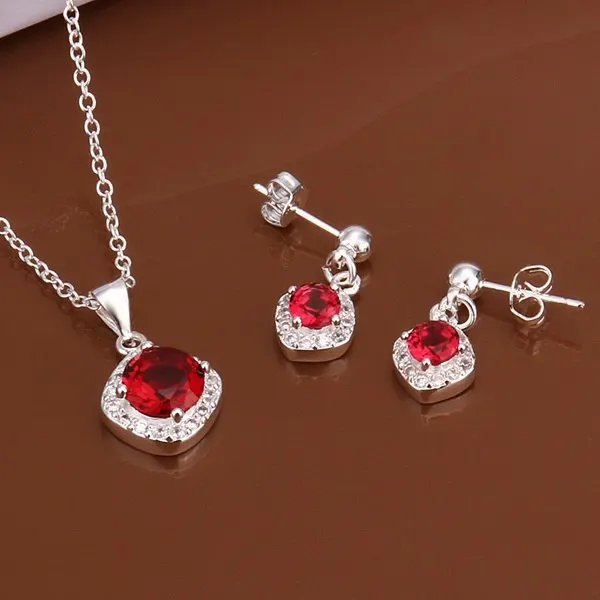 

S547 925 sterling silver jewelry set, fashion jewelry set necklace earring /avsajmza glwapdda