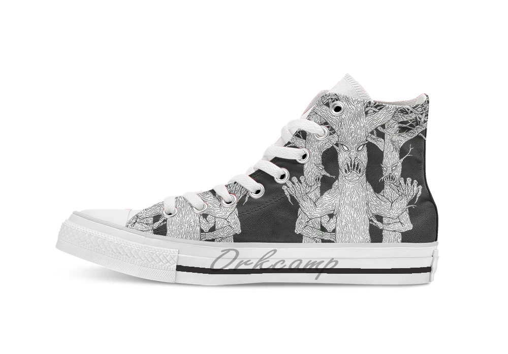 

Denizens of the Diabolic Wood Unisex High Top Canvas flat Casual Custom shoes Drop Shipping