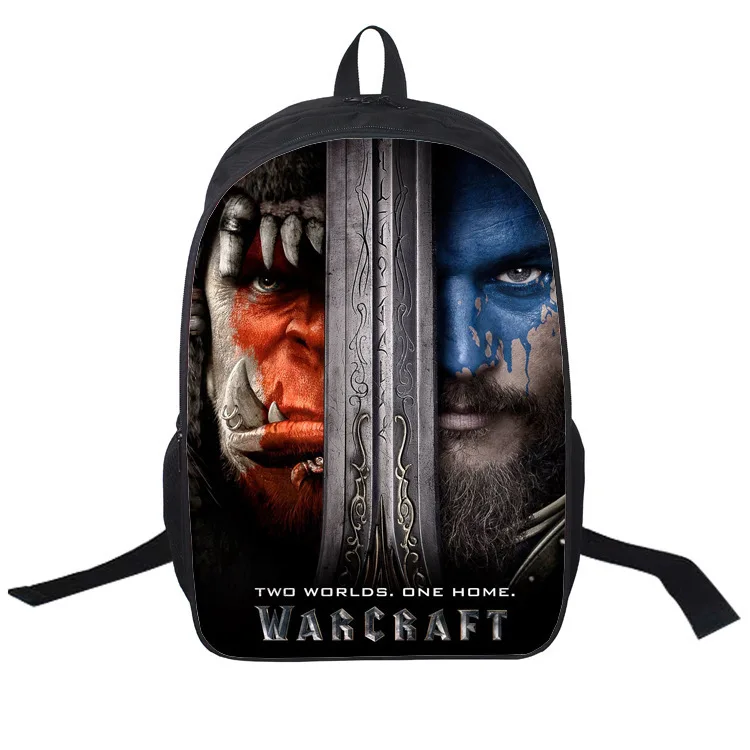 

16 Inch WOW For The Horde World Of Warcraft Backpack Anime Cartoon Backpack Double Layer Zipper Shoulder Bags 9 style