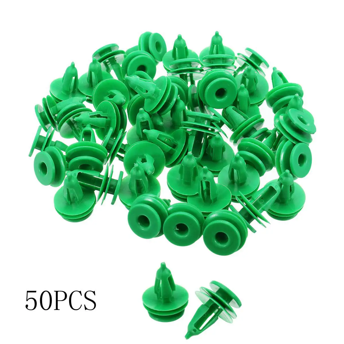 

50Pcs Car Door Panel Trim Fasteners Plastic Green Clips for Chrysler WJ For Jeep Grand Cherokee