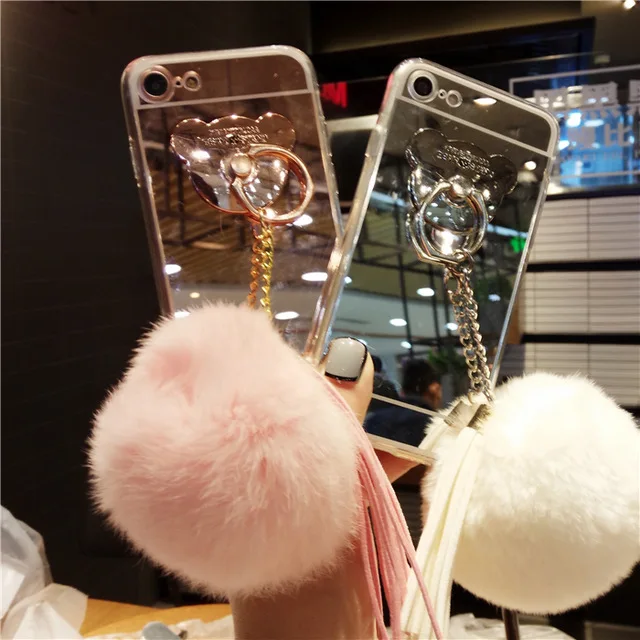 

3D Case Hair ball For Redmi Note 2 3 4 4X 5 5A Plus Pro Mirror surface Phone Cover Case For Redmi S2 4 4A 5 5A Pro soft Back