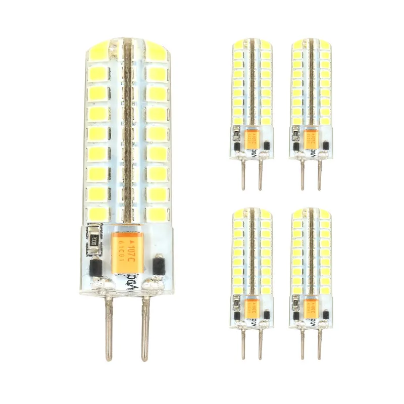 50 шт. высокое Яркость GY6.35 7 Вт 72smd 2835 Светодиодная лампа AC/DC12V LED Силиконовые Кристалл лампочка белый теплый белый