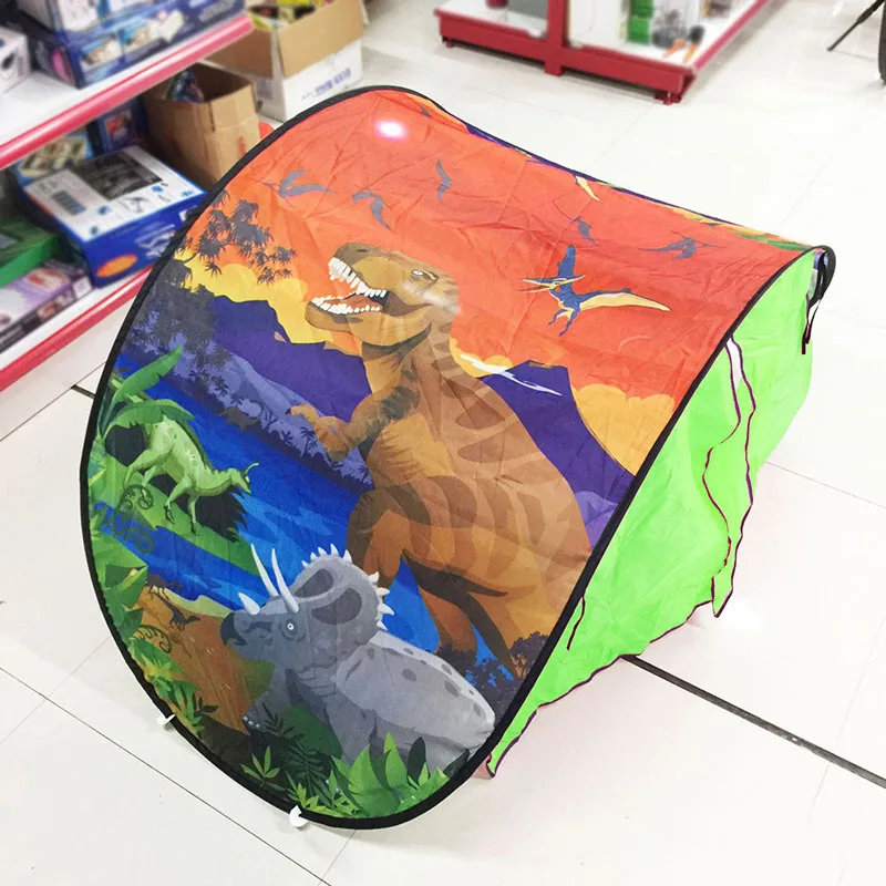 9 дизайн, светящиеся инновационные палатки волшебной мечты с светильник, Детская всплывающая кровать, палатка, игровой домик, спальный мешок, Зимняя Страна Чудес для детей - Цвет: Dinosaur