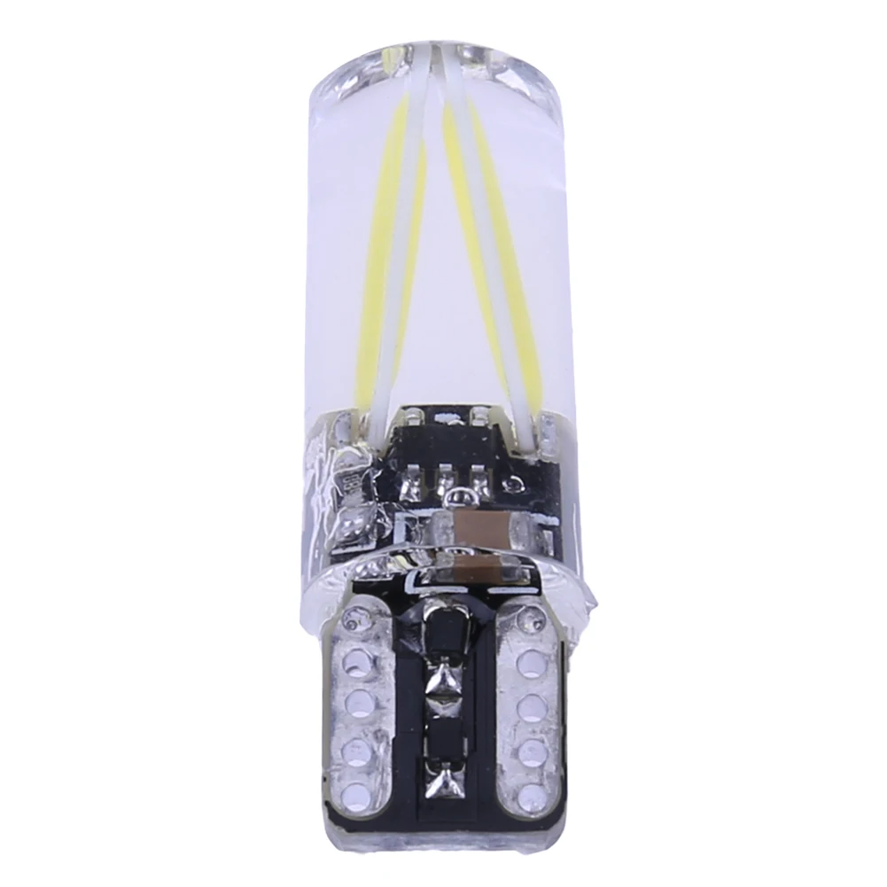 

T10 Silica Gel Car LED Light Bulb Auto Interior Width Wedge Light 8-28V White Reading/License Plate Light-emitting Diode Lamp