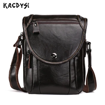 

2020 New Natural Cowskin Leather Retro Mens Single-shoulder Bag Small Vertical Handmade Casual Male Tote Messenger Satchel Purse