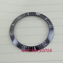 Новинка 39,9 мм Высокое качество светящиеся точки черный ободок белые цифры мужские Часы Ободок