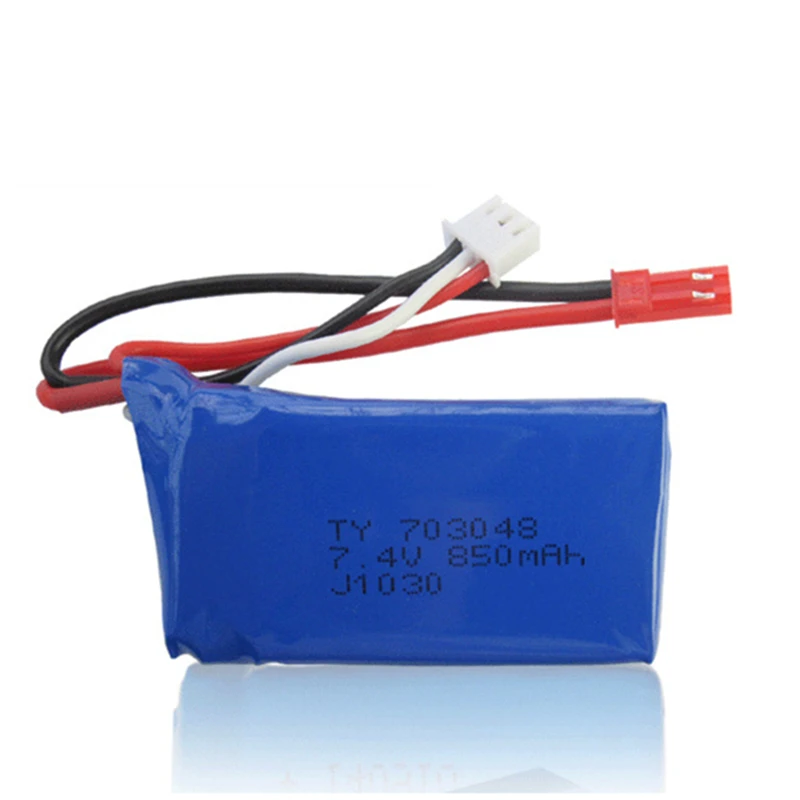 7,4 V 850mAh литиевая батарея 703048 WLtoys V912V262V353B осевая модель самолета батареи