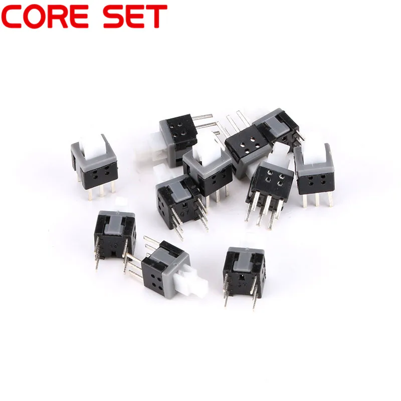 

20Pcs/lot Button switch 6-pin-switch 5.8*5.8MM 6 pin Double-row Self Locking Switches 5.8X5.8mm Key switch