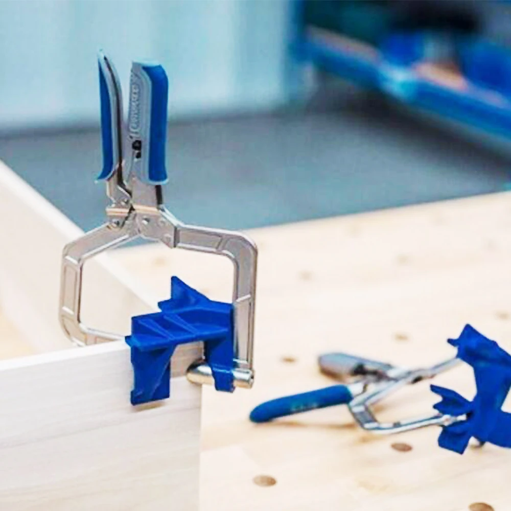 

Auto-adjustable 90 Degree Corner Clamp And Face Frame Clamp Woodworking Right Angle Clamp Fit Tool 90 Shelving Assemble Tool 3