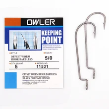 1 упаковка офсетный червячный крючок brasbless рыболовный крючок 9 размеров 5/0#-6# кривошипный червь острый крючок рыболовный крючок прочный крючок владелец