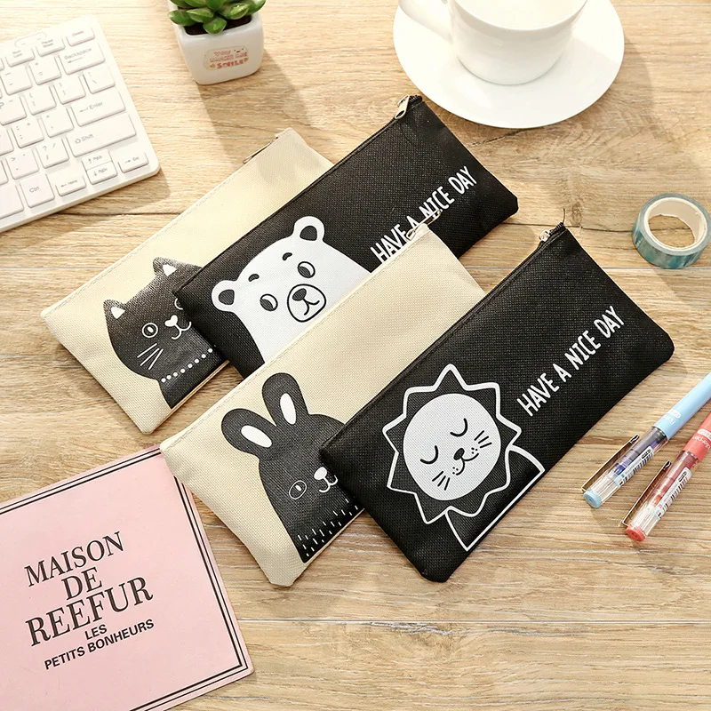 kawaii Bear Oxford cloth Pencil Case Office Student Pencil Cases Kalem Kutusu School Supplies Pen Box Astuccio Scuola