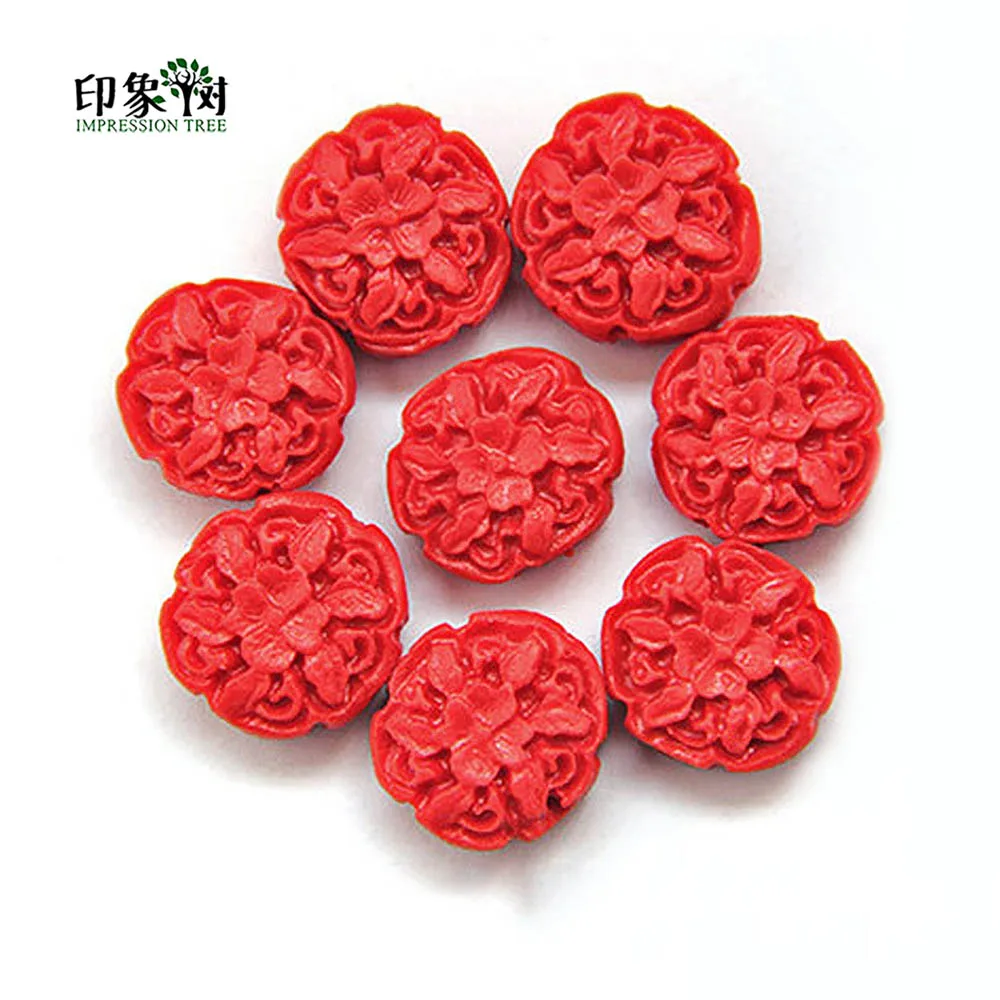 

5pcs 18x8mm Cinnabar Double Face Flower Pendant Necklace Health Cinnabar Pendant Necklaces Women Gift DIY Jewelry Makings 605
