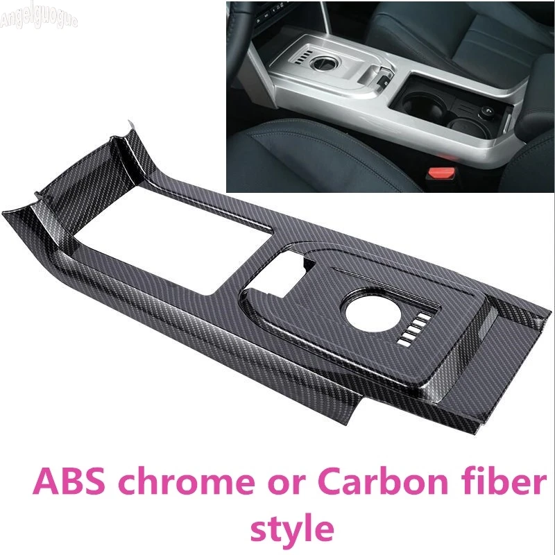 ABS chrome or carbon fiber Style Car Center Console Decoration Gear Panel Trim Cover For Land Rover Discovery Sport Accessories