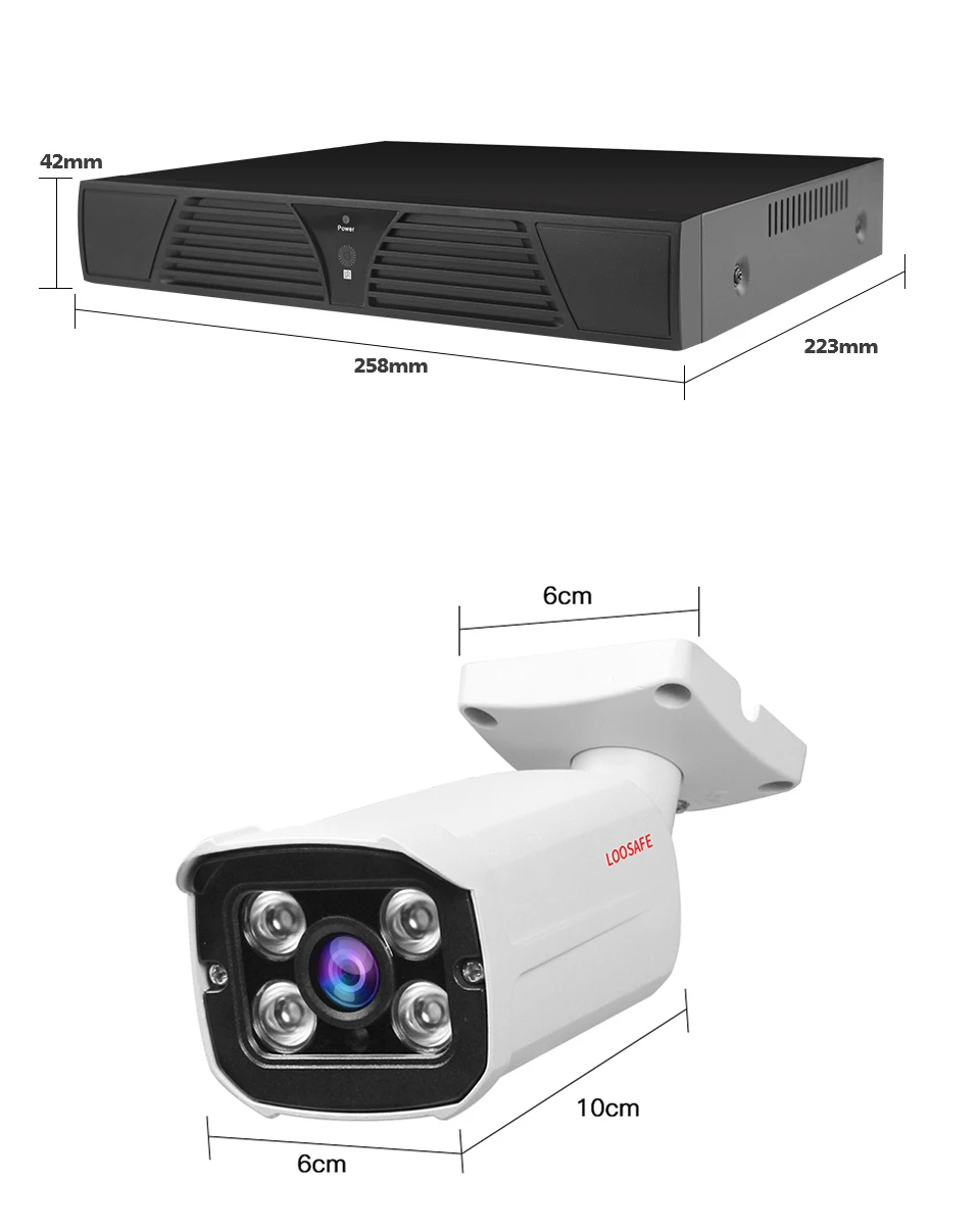 LOOSAFE 4CH система видеонаблюдения 2MP HDMI AHD CCTV AHD Видеонаблюдение ИК наружная камера видеонаблюдения DVR 4 шт. комплект камеры безопасности