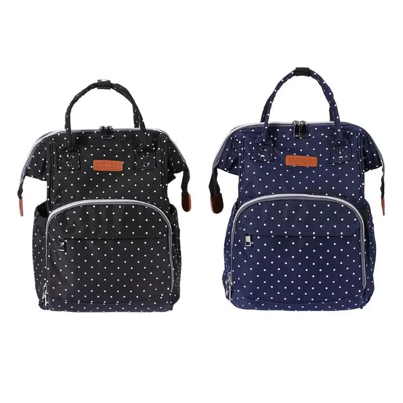 

Polka Dot Fashion Mummy Diaper Bag Large Capacity Baby Travel Backpack Designer Nursing Nappy Handbag for Baby Care Maternity