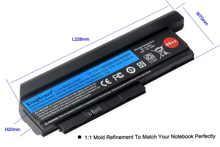  Korea Cell KingSener New Laptop Battery for Lenovo Thinkpad X230 X230I X230S 45N1029 45N1028 45N102