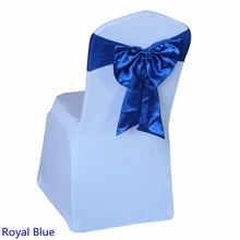 Королевский синий цвет ленты из спандекса на стулья ленты для свадебных стульев лайкра стрейч повязка с бантиком галстук отель вечерние шоу украшения Универсальный