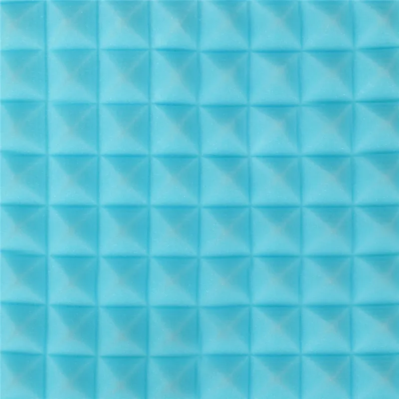 1 шт. 500x500 мм x 55 мм Звукоизоляционная пена акустическая звукоизоляция акустическая студия звукопоглощение Пирамида студия Звукопоглощающая пена - Цвет: blue