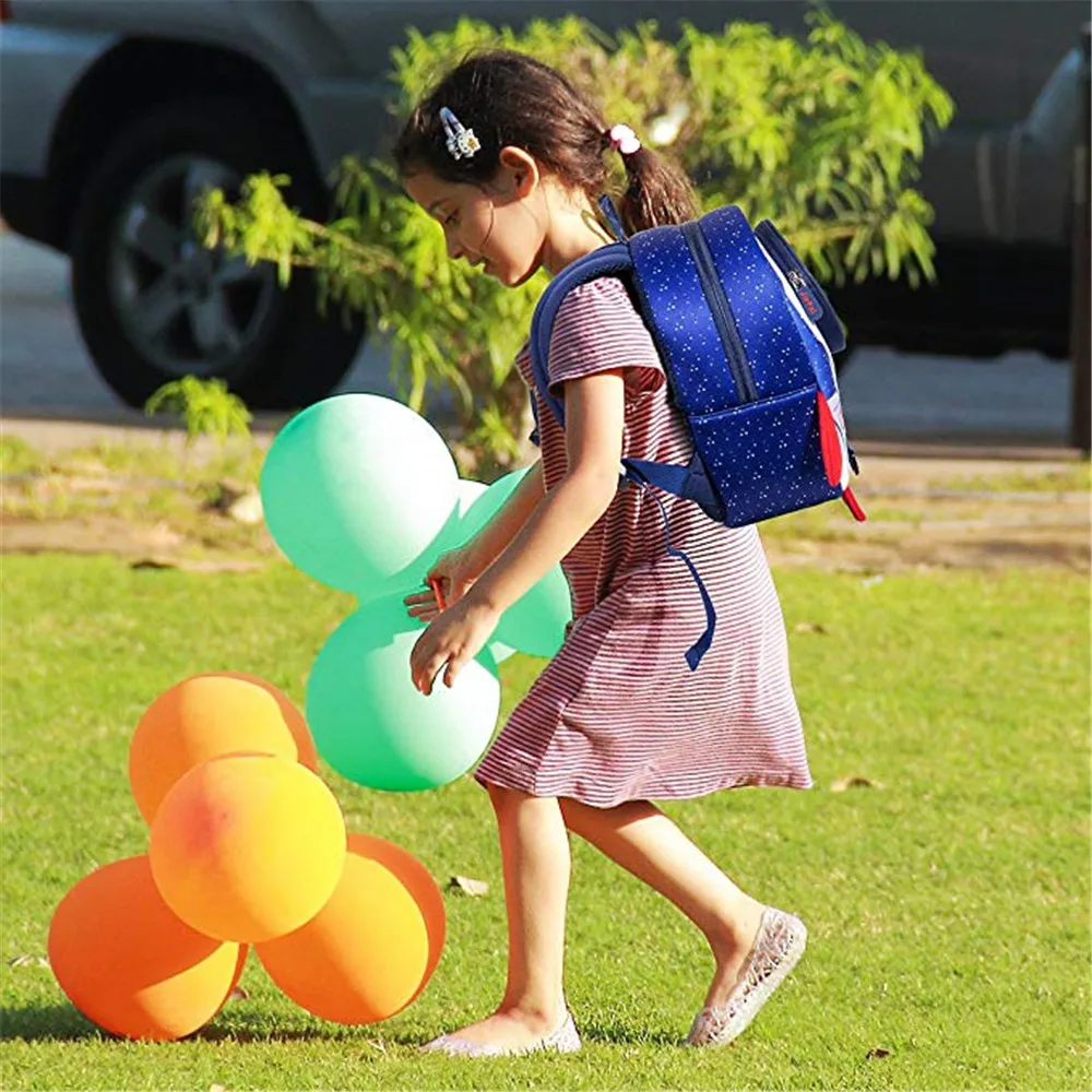 Рюкзаки+ веревка против потери, сумка rocket lost, школьные сумки для девочек, Мультяшные детские сумки для мальчиков, детский сад, синий, фиолетовый, регулируемый, мягкий