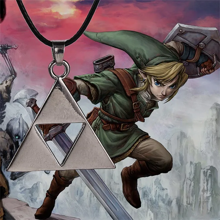 Легенда о Зельде ожерелье Triforce серебро троица треугольник амулет кулон Мода Косплей Игра Ювелирные изделия для мужчин и женщин