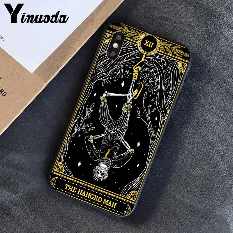 Yinuoda Death Tarot TPU черный чехол для телефона iPhone 6S 6plus 7 7plus 8 8Plus X Xs MAX 5 5S XR - Цвет: A9