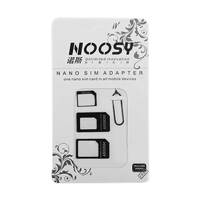 Хорошее количество 4в1 Noosy Nano адаптер для sim карты + микро сим карт стандартный iPhone