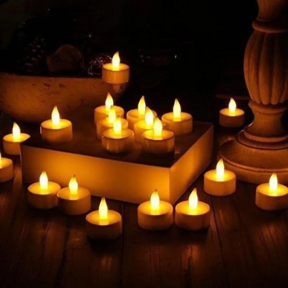 

6pc LED Tea Light Candles Realistic Battery-Powered Flameless Candles Energy Saving Lamps Led Strip Lights Flexible Lighting