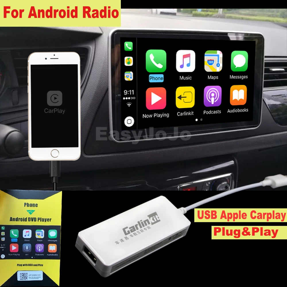 Smart Link USB Bluetooth ключ автомобильный навигационный плеер черный Carplay для Apple iOS CarPlay Android автомобильный плеер Автомобильный Стайлинг