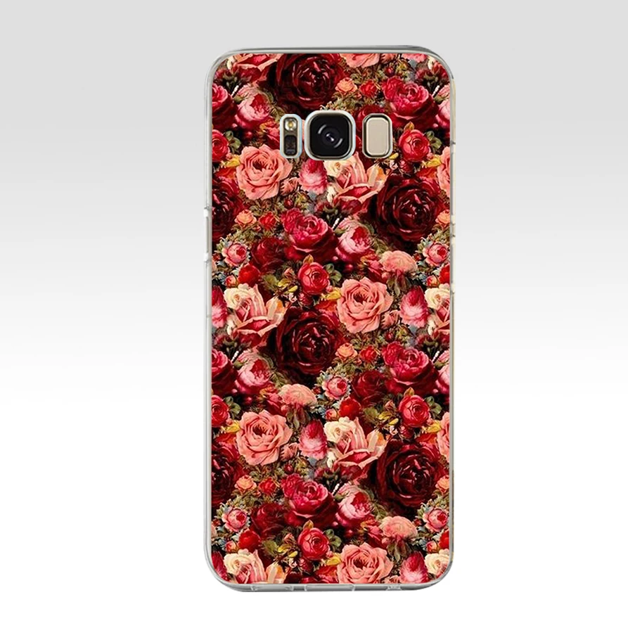 12 г красивый сад красные розы цветы Мягкий ТПУ силиконовый чехол для samsung Galaxy s6 s6 edge s8 s9 plus чехол