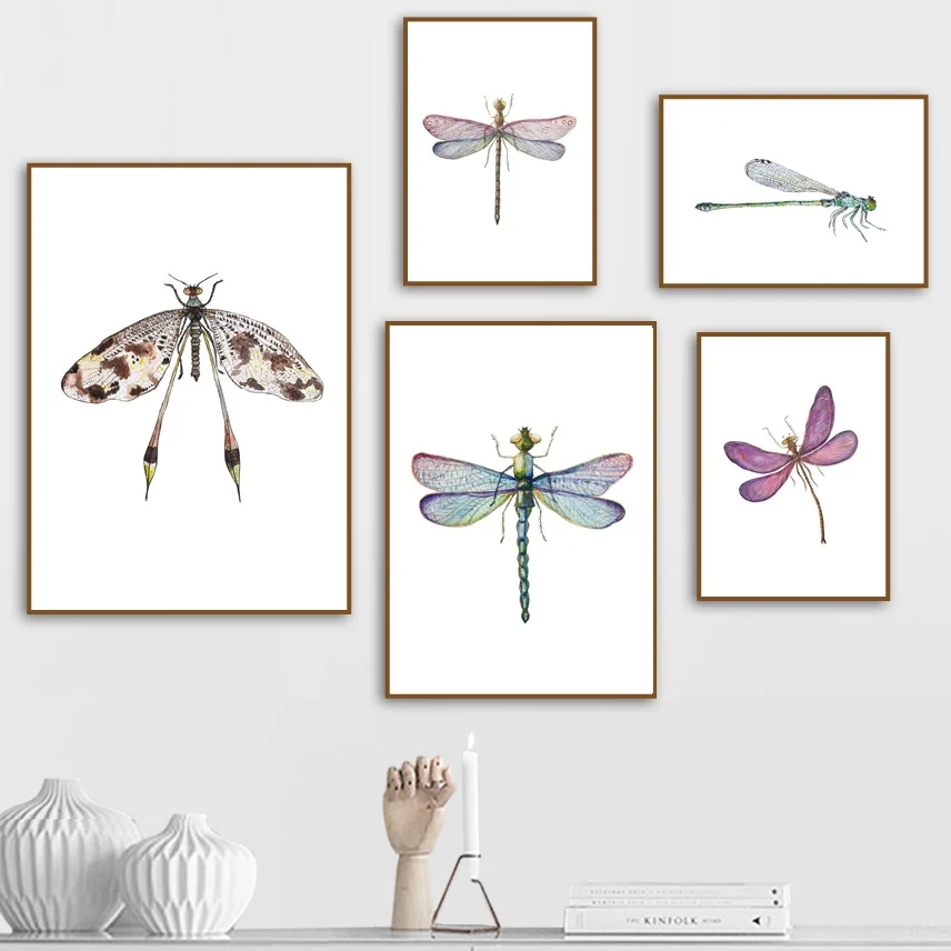 Colorful-Dragonfly-Wall-Art-Canvas-Painting-Nordic-Posters-And-Prints-Animals-Wall-Pictures-For-Living-Room