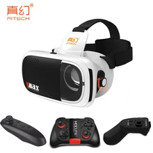 RITECH VMAX 3D VR Headset Virtual Reality Glasses BOX Pro Head Mount Cardboard for 4.7-6′ Mobile Phone +Mocute Remote Controller