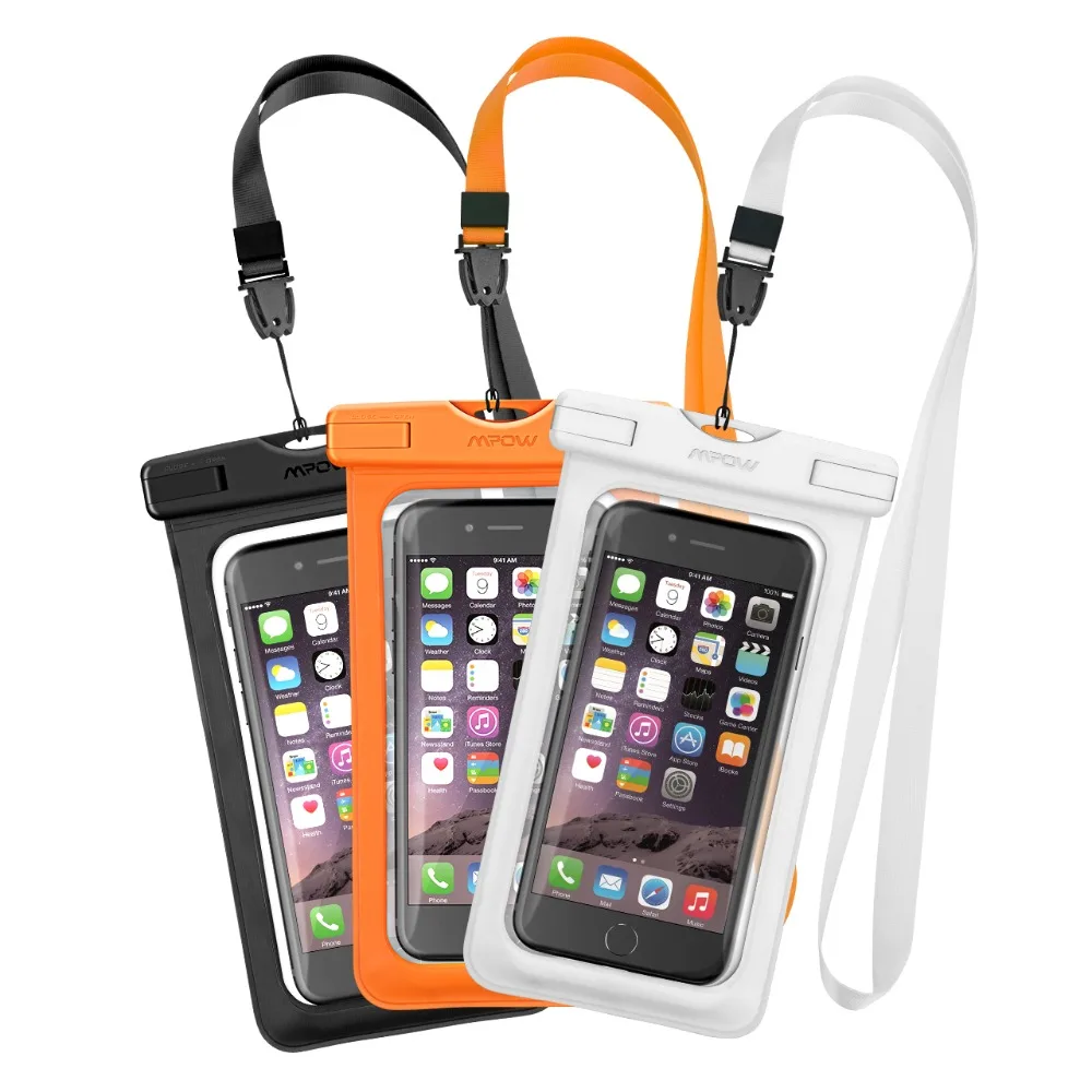 3PCS Mpow IPX8 Waterproof Swimming Bags Phone Universal Smartphone Pouch 