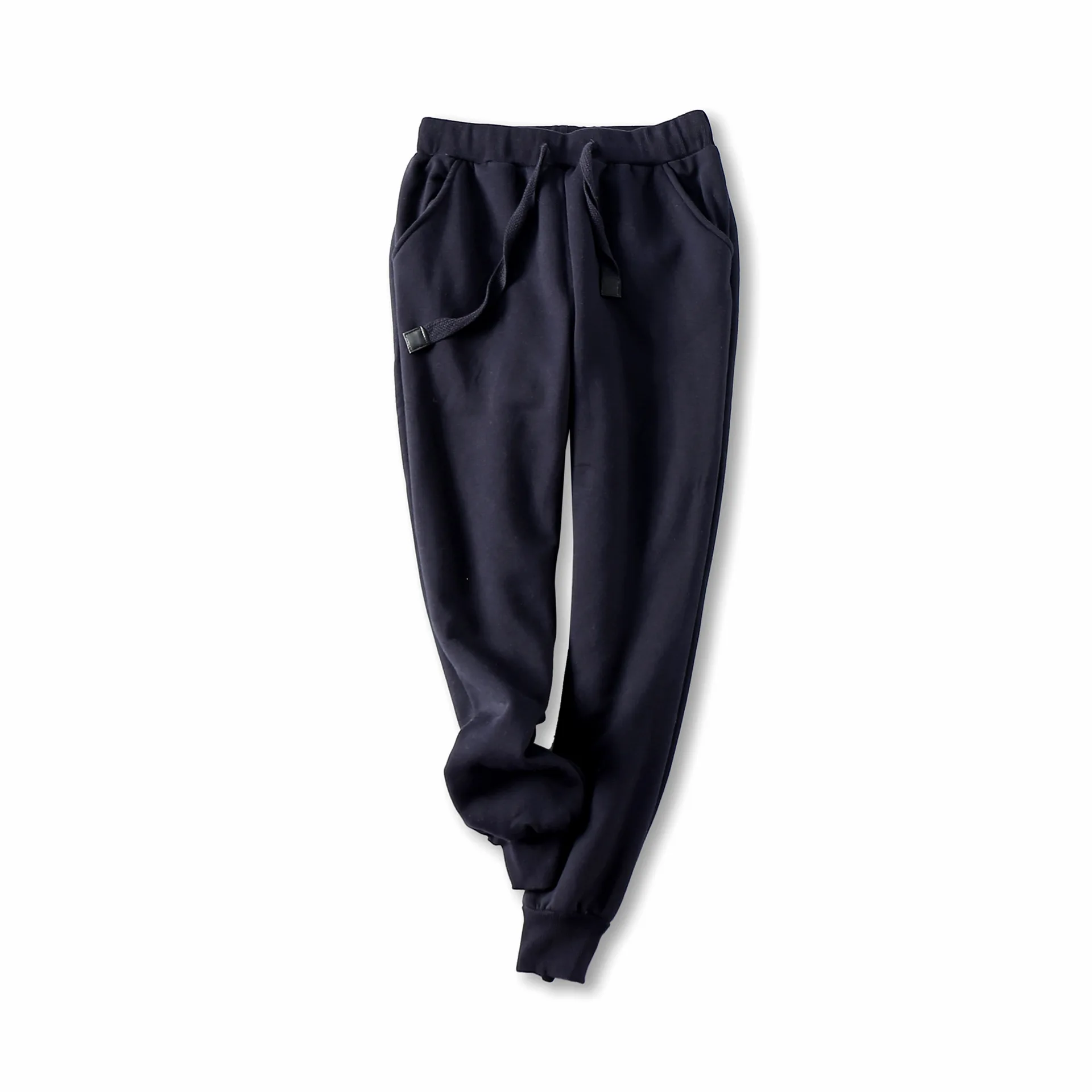 Высокое качество женские шерстяные брюки femme тепловые тренировочные брюки зимние черные/Серые толстые теплые брюки хлопковые брюки женские тренировочные брюки