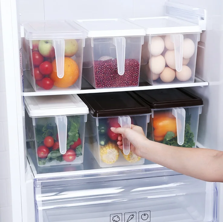 

Refrigerator Storage Boxes Kitchen Transparent PP Storage Box Grains Beans Storage Contain Sealed Home Organizer Food Container