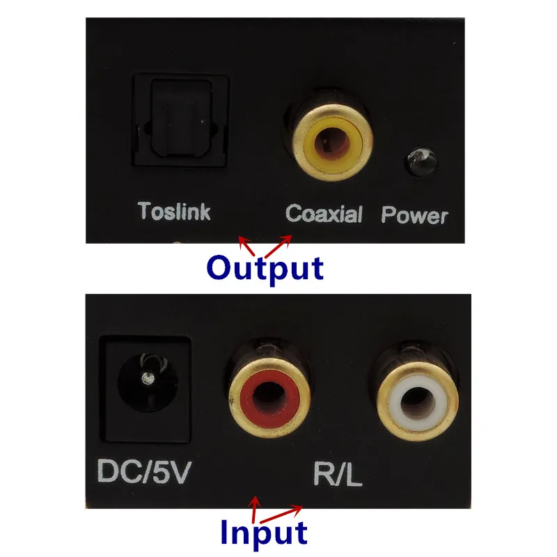 Аналого-цифровой аудио конвертер адаптер переключатель Сплит стерео R/L к Toslink, гнездо rca для умного дома аудио DVD HDTV